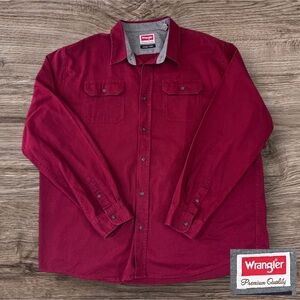 Wrangler Comfort Flex Men’s Long Sleeve Button Down Shirt. Size  2XT
